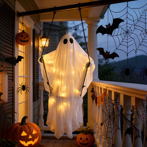 Decoraciones de Silicona Animatrónicas Duraderas para Fiestas de Halloween, Acción de Gracias, Navidad y Año Nuevo, con Diseño de Fantasmas Colgantes para Casas Encantadas - Product Image 2