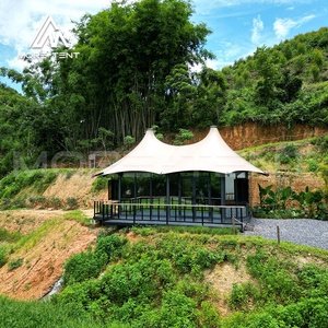 5x8 Grand chapiteau à double crête Luxe Glamping Famille Safari Hôtel Resorts Tente avec salle de bain - Product Image 2