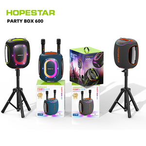 Usine HOPESTAR PARTY600 <span class=keywords><strong>extérieur</strong></span> Portable sans fil <span class=keywords><strong>Bluetooth</strong></span> haut-parleur rvb <span class=keywords><strong>éclairage</strong></span> 300W Super fort basse karaoké fête musique - Product Image 6