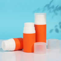 Flacon pompe sans air en PP personnalisable 50ml 100ml 150ml, distributeur de lotion et sérum sous vide, emballage cosmétique mat, couleur personnalisée OEM ODM