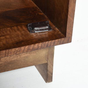 Wood Nightstand With 1 <b>Drawer</b> Walnut Finish Modern <b>Storage</b> Side Table <b>For</b> Bedroom Living Room - Product Image 5