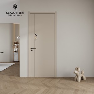 דלת פנים MDF פרימיום בגימור עץ, בידוד אקוסטי, עיצוב מינימליסטי, מסגרת לפרויקטים של חדרי אמבטיה וחדרי שינה ביתיים - Product Image 2