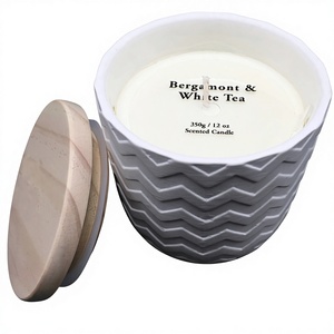 Nouvelle conception, bougies parfumées en cire de soja de 350 g / 12 oz avec huile essentielle naturelle - Product Image 1