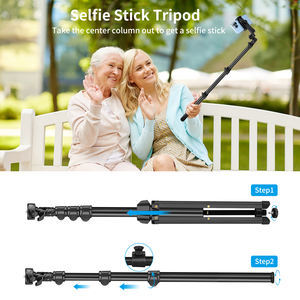 Trépied de téléphone sans fil réglable en hauteur de 56 pouces avec verrous rotatifs, capacité de charge de 3 kg, construction robuste en aluminium <span class=keywords><strong>pour</strong></span> - Product Image 5