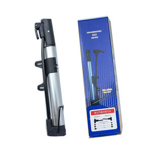 Bomba de aire portátil de aleación de aluminio para bicicleta, mini bomba de pedal de alta presión para inflar neumáticos de bicicleta y vehículos eléctricos, color plateado JT-1541321 - Product Image 5