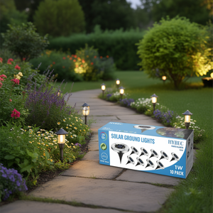 Luci Solari da Giardino HYBEC 1W, Confezione da 10, Illuminazione per Sentieri Esterni - Product Image 3