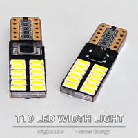 Ampoules LED T10 24 LED 4014 pour clignotants latéraux, éclairage de plaque d'immatriculation et feux de position automobiles