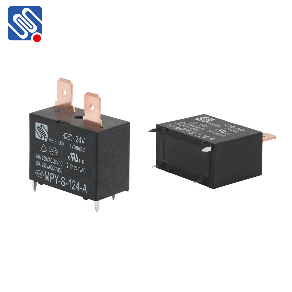 Meishuo MPY-112-A 20A 25A 5V 6V 9V 12v 24v 4pin Electrical Pcb Relay Manufacturer