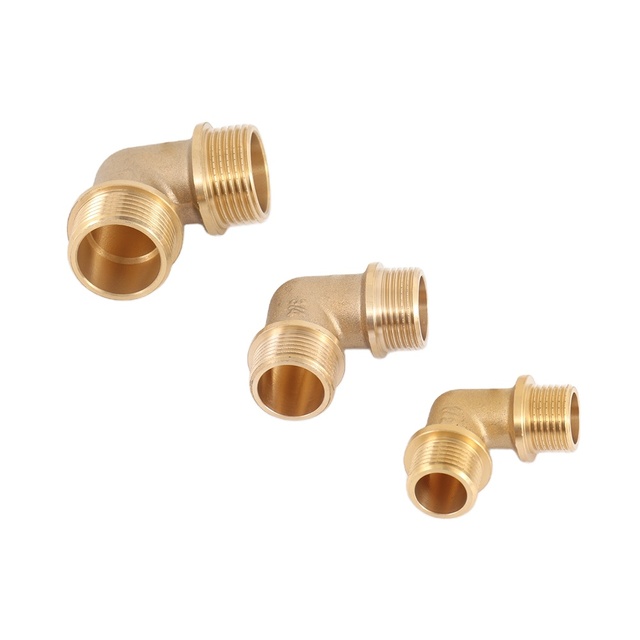 BOFUNO 1/8" 1/4" 3/8" 1/2" 3/4" Male Thread Brass Elbow Connector Copper Pipe Fittings Plumbing Fittings