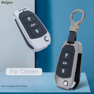 Flip voiture clé à distance étui pour Peugeot 208 107 206 306 307 308 2008 3008 4008 5008 RCZ citroën <span class=keywords><strong>C1</strong></span> C2 C3 C4 C5 <span class=keywords><strong>CACTUS</strong></span> C8 - Product Image 1