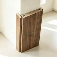 Cadre de porte en bois massif de style moderne, sur mesure, en pin avec placage PVC texturé, ensemble de cadres de porte très rentable