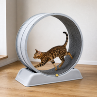Jouet interactif pour chat : Roue d'exercice silencieuse, structure d'escalade, roue de course solaire, compteur de tours, en PP+TPR