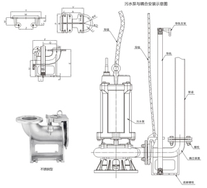 Pompe submersible pour eaux usées en acier inoxydable résistante à la corrosion et à économie d'énergie de la série SUOU 80WQP3 - Product Image 4