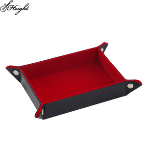 Оптовая продажа: Привлекательный складной набор для игр с кубиками (черный и красный) с подносом для настольных игр - Product Image 3