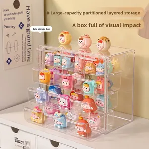 Scatola Trasparente per Conservazione <span class=keywords><strong>Mini</strong></span> Figure con Cassetti Scorrevoli per Giocattoli da Collezione e Organizzatore per Blind Box - Product Image 4
