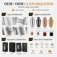 Seau à glace portable minimaliste en acier inoxydable durable à double paroi de 1,3 L, personnalisé par Creation Factory pour un branding de luxe, ensemble d'outils de bar