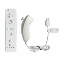 Accessoires de jeu 2 en 1 : télécommande Motion Plus et manettes Nunchuck pour console Wii