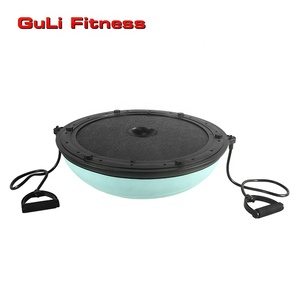 บอลล์โยคะปรับความสมดุลได้ครึ่งลูก,ลูกบาสเก็ตบอลทำจาก PVC โลโก้ออกแบบได้ตามต้องการพร้อมสายวัดความต้านทานและความสมดุลของปั๊ม - Product Image 3