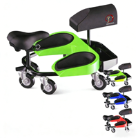 Chariot d'atelier roulant en fer pour mécanicien, avec rangement d'outils mobile, pour réparation automobile, avec fonction de genouillère et de siège, OEM/ODM