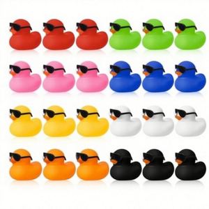 Customized Logo Mini Plastic Baby 0-24M Bear <b>Bath</b> Rubber Ducks Bulk Car Dashboard Decorations Cruise Birthday Party Favors - Product Image 1