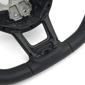 Volante de Cuero, Volante de Alcántara, Volante Cosido a Mano Personalizado para VW GTI Golf <span class=keywords><strong>R</strong></span> <span class=keywords><strong>Arteon</strong></span> Passat B8 GTE Golf Troc - Product Image 4