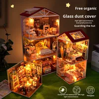 Kit de construction miniature en bois DIY : Maison de poupée éducative à assembler