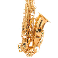 Alto Saxophone Golden Brass Body Bakelite Head Performance Use Lacquered Finish