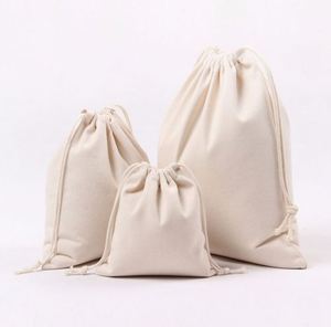 Custom Affordable Soft Cotton Calico Drawstring Bags with Round Bottom for Promotional Use - Product Image 6