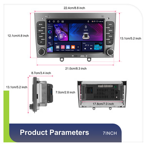 Podofo 7 "4 + 64G 2 Din autoradio Android autoradio per <span class=keywords><strong>Peugeot</strong></span> 408/<span class=keywords><strong>308</strong></span> T7 Wireless Carplay/Android Auto universale Carplay ODM - Product Image 4