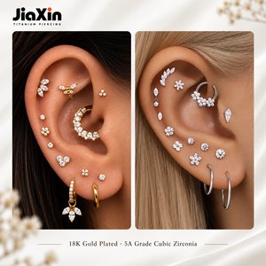 Piercing in Titanio ASTM F136 con Filettatura Interna per Labret, Helix, Daith, Lobe, Tragus, Labbra, Orecchio - Gioielli Moda - Product Image 4