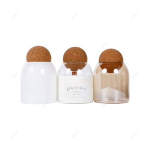 Hộp đựng nến trống cao cấp 250ml 500ml, lọ nến thủy tinh màu hổ phách trắng, nến thơm đậu nành, thủy tinh borosilicate có nắp cầu. - Product Image 2