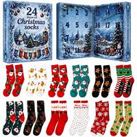 Lot de 12 paires de chaussettes de Noël personnalisées à motifs variés, chaussettes mi-hautes douces et confortables pour hommes et femmes, commande en gros