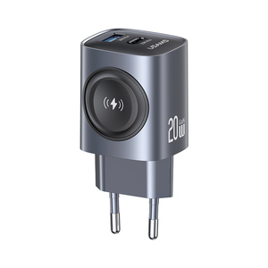 USAMS-Cargador rápido CC293, adaptador de corriente de carga rápida, tipo C USB, 20W, enchufe europeo, multifuncional, para <span class=keywords><strong>Iwatch</strong></span> - Product Image 1