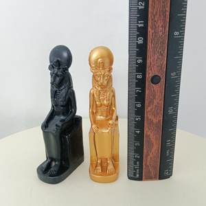 Urne égyptienne en résine personnalisée, décoration de l'Égypte ancienne, contenant pour les cendres de <span class=keywords><strong>chat</strong></span>, sculpture artistique peinte à la main, <span class=keywords><strong>sphinx</strong></span>, visage humain, décoration de table - Product Image 5