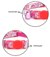 Collier pour chien et chat de luxe, durable, personnalisé, en tissu jacquard nylon, réglable, à libération rapide, sûr, accessoires pour animaux de compagnie