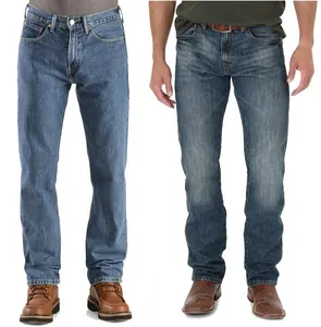 GZY Guangzhou denim jeans stock lot Europe America big big size loose fashion design pantalones de hombre jeans