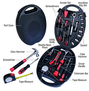 Compact Portable Home Use Hardware Tool Set All-in-One <b>DIY</b> Repair Tool <b>Kit</b> with Storage Case for Household Auto Maintenance - Product Image 2