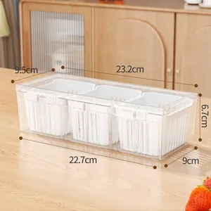 Organizador de cocina reutilizable con 3 rejillas, contenedor de almacenamiento de alimentos de plástico para ajo, cebolla, pimienta, escurridor de frutas y verduras - Product Image 5