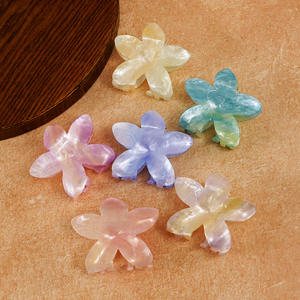 Vente flash - Pinces à cheveux en PVC couleur bonbon - Pinces à cheveux fleuries - Accessoires pour cheveux pour femmes et filles - Accessoires pour cheveux de fête - Product Image 1