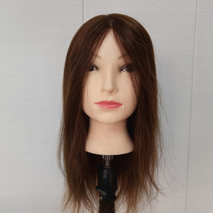 Tête de mannequin d'entraînement professionnelle pour <span class=keywords><strong>coiffure</strong></span>, avec cheveux Remy féminins, pour la pratique de la coupe et du coiffage - Product Image 1