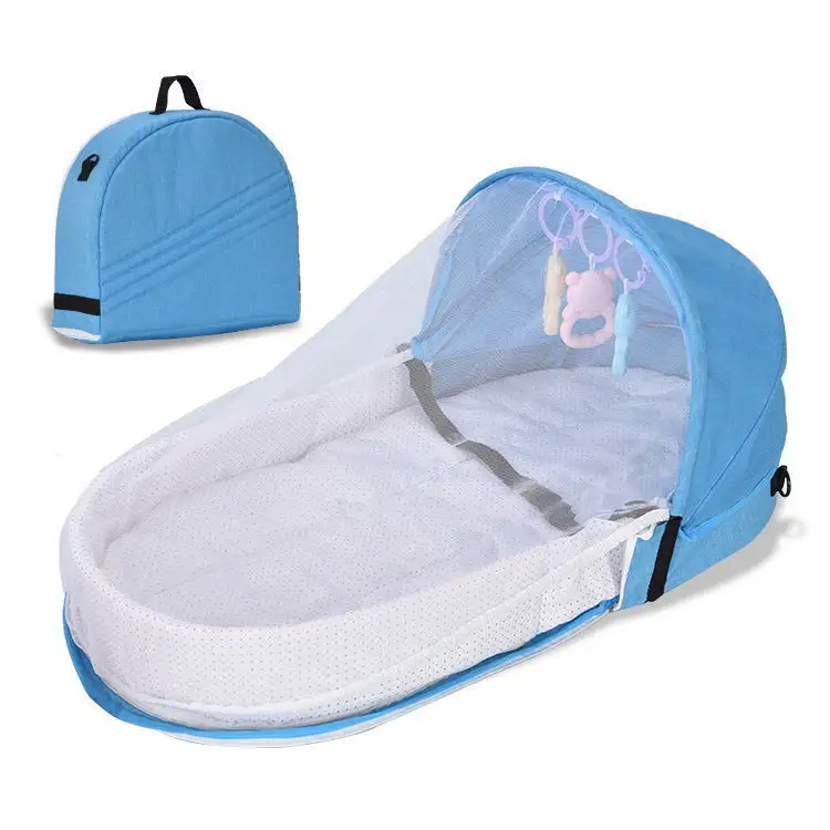 Lit berceau portable de sécurité pliable pour nouveau-né, matelas pour le sommeil, balancelle en coton