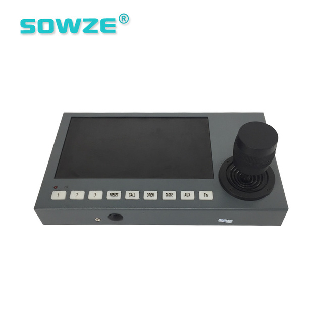 SOWZE RS485 Control Joystick Keyboard Controller with 7-inch Display and 1024x600 Resolution for PTZ Camera