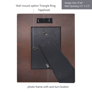 Cadre photo en bois de pin texturé simple - Bleu vert <span class=keywords><strong>violet</strong></span> noir <span class=keywords><strong>blanc</strong></span> marron Affichage sur table - Product Image 2