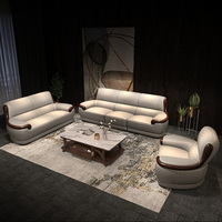 Canapé en cuir durable, le dernier design de canapé pour le salon