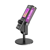 Micrófono USB RGB para Juegos con Brazo Ajustable, Plug and Play, Micrófono para Podcast y Transmisión en Vivo para PC, Grabación de Voz