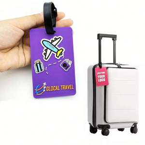 Custom Logo 3D Soft Silicone Luggage <b>Tag</b> Rubber Bag <b>Tag</b> PVC Blank <b>Travel</b> Identification <b>Tag</b> Durable Customizable - Product Image 2