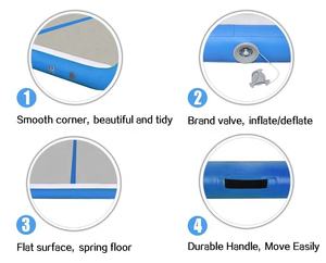 Tapis de gymnastique professionnel <span class=keywords><strong>4m</strong></span> Drop-Stitch Airtrack Surface d'entraînement robuste pour une utilisation commerciale en salle de sport - Product Image 3