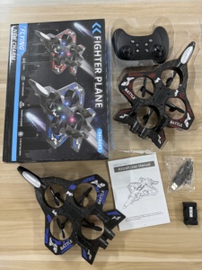 Avion de chasse télécommandé 2,4 GHz pour enfants, avec figures acrobatiques à 360°, jouet volant pour débutants avec lumière - Product Image 6