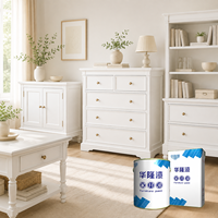 Peinture d'apprêt blanche 1K à base d'eau pour bois, couleurs pour portes en bois, forte couvrance, faible teneur en COV, facile à poncer, peinture au pinceau pour meubles