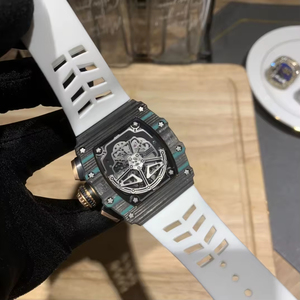 Unique <b>Watch</b> Design Turquoise RM11-03 TPT Carbon Fiber Mechanical <b>Watch</b>, High-Quality Chronograph, Men's <b>Watch</b> - Product Image 5